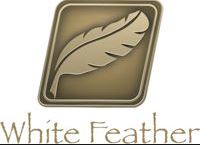 white feater